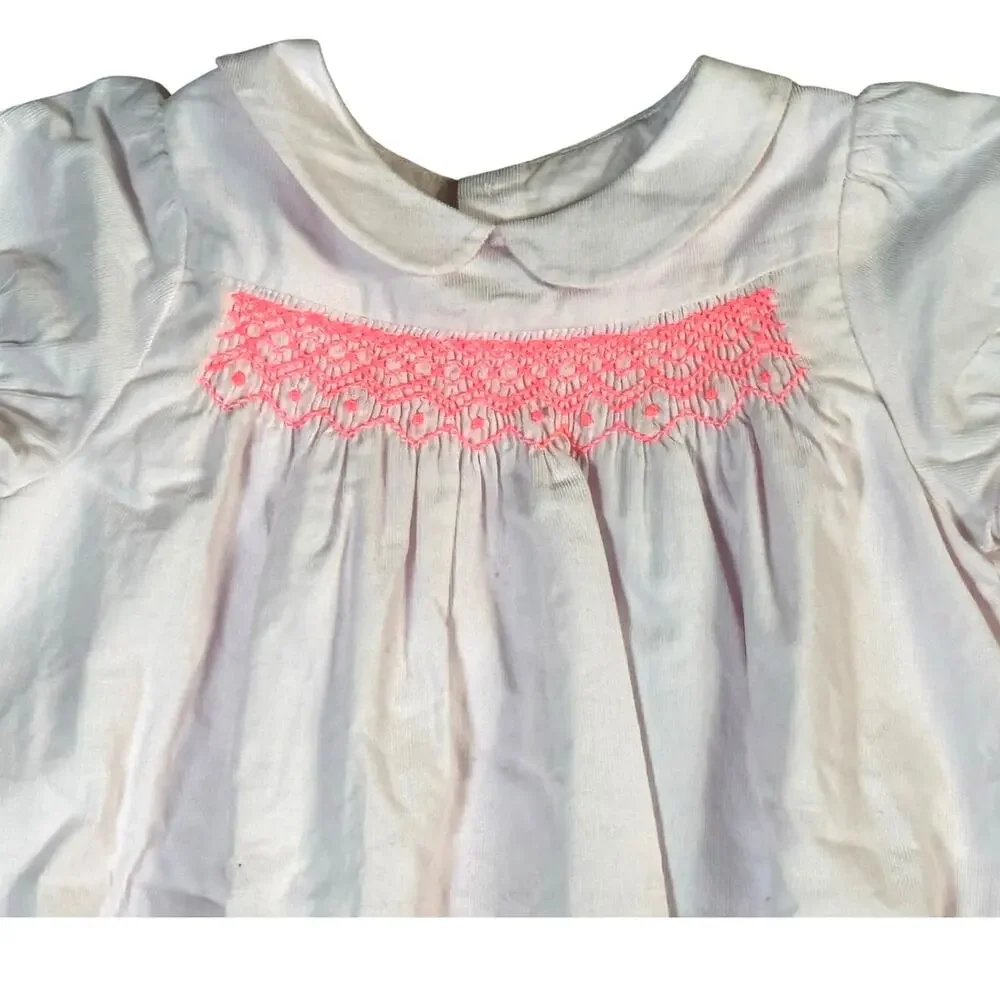 NWT Jacadi Paris Girls Smocked Dress in Pale Pink Size 24 months